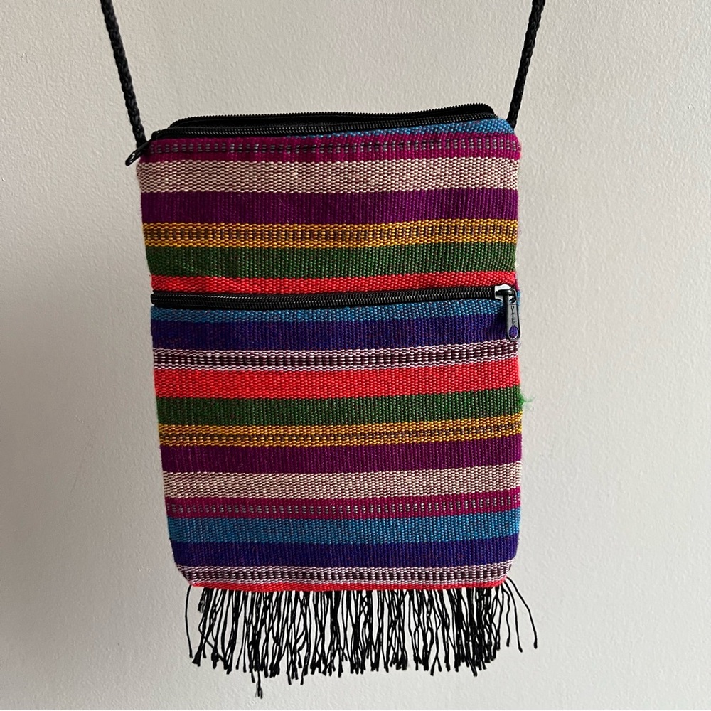 El Salvador Embroidered Floral Crossbody Bag - Multicolor - Picture 3 of 6